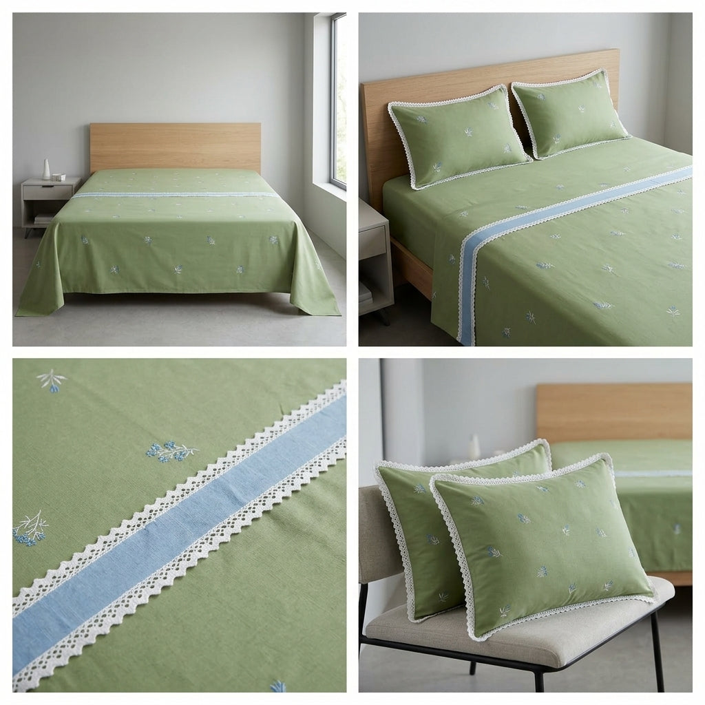 Premium Embroidered King Size Bedcover Set