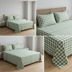 English Gingham Checks Bedsheet | King Size