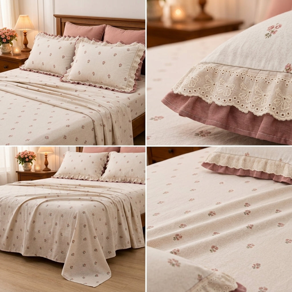 English Floral King Size Bedsheet Set | King Size - 55B125RKEH