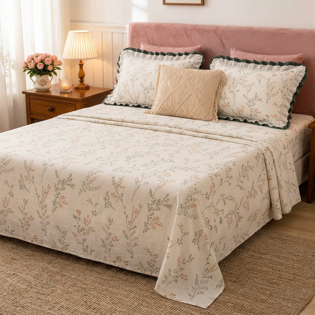 English Floral King Size Bedsheet Set | King Size - 55B125RKEH