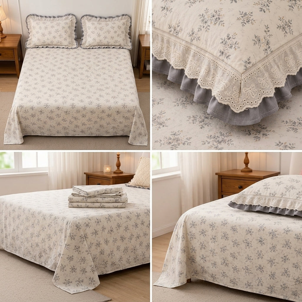 English Floral King Size Bedsheet Set | King Size - 55B125RKEH