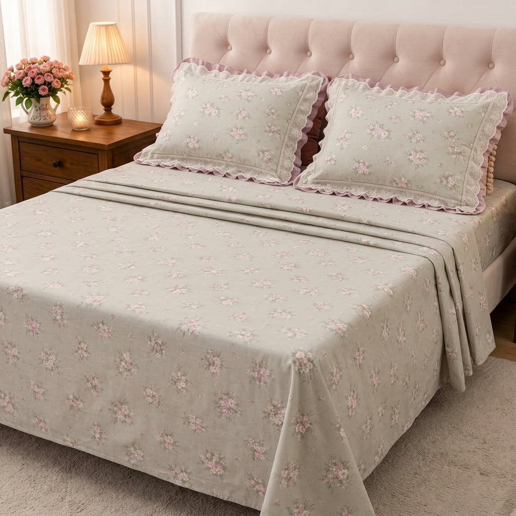 English Floral King Size Bedsheet Set | King Size - 55B125RKEH