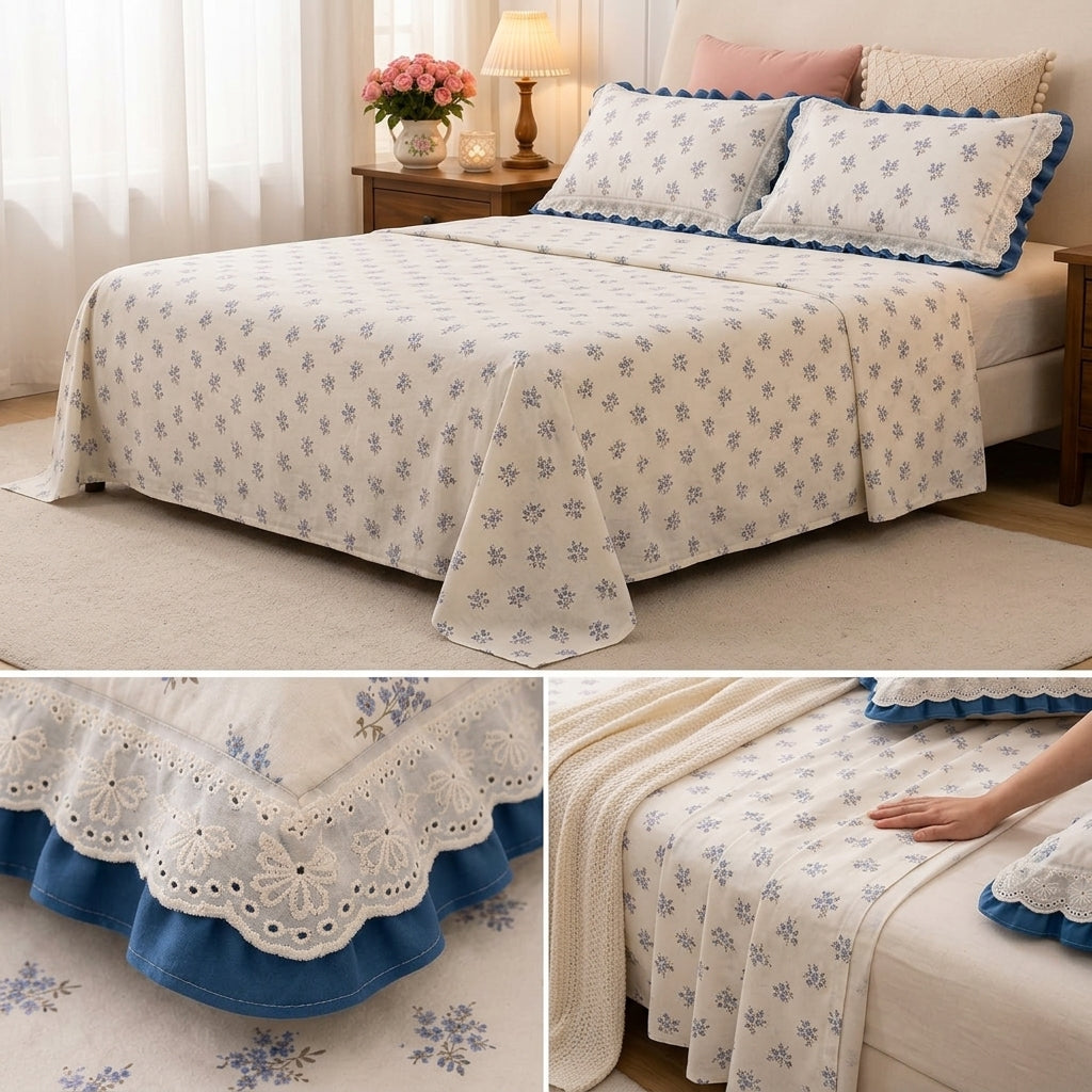 English Floral King Size Bedsheet Set | King Size - 55B125RKEH