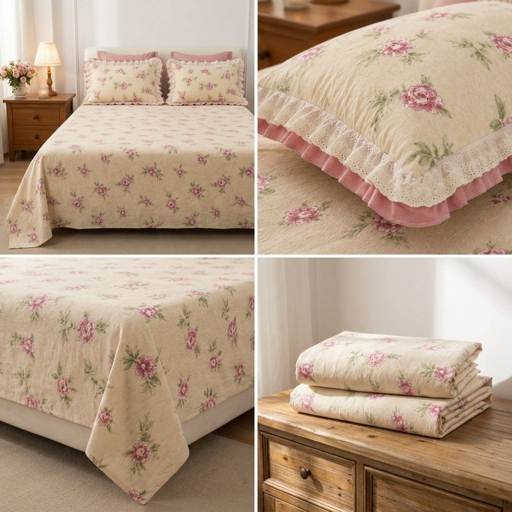 English Floral King Size Bedsheet Set | King Size - 55B125RKEH