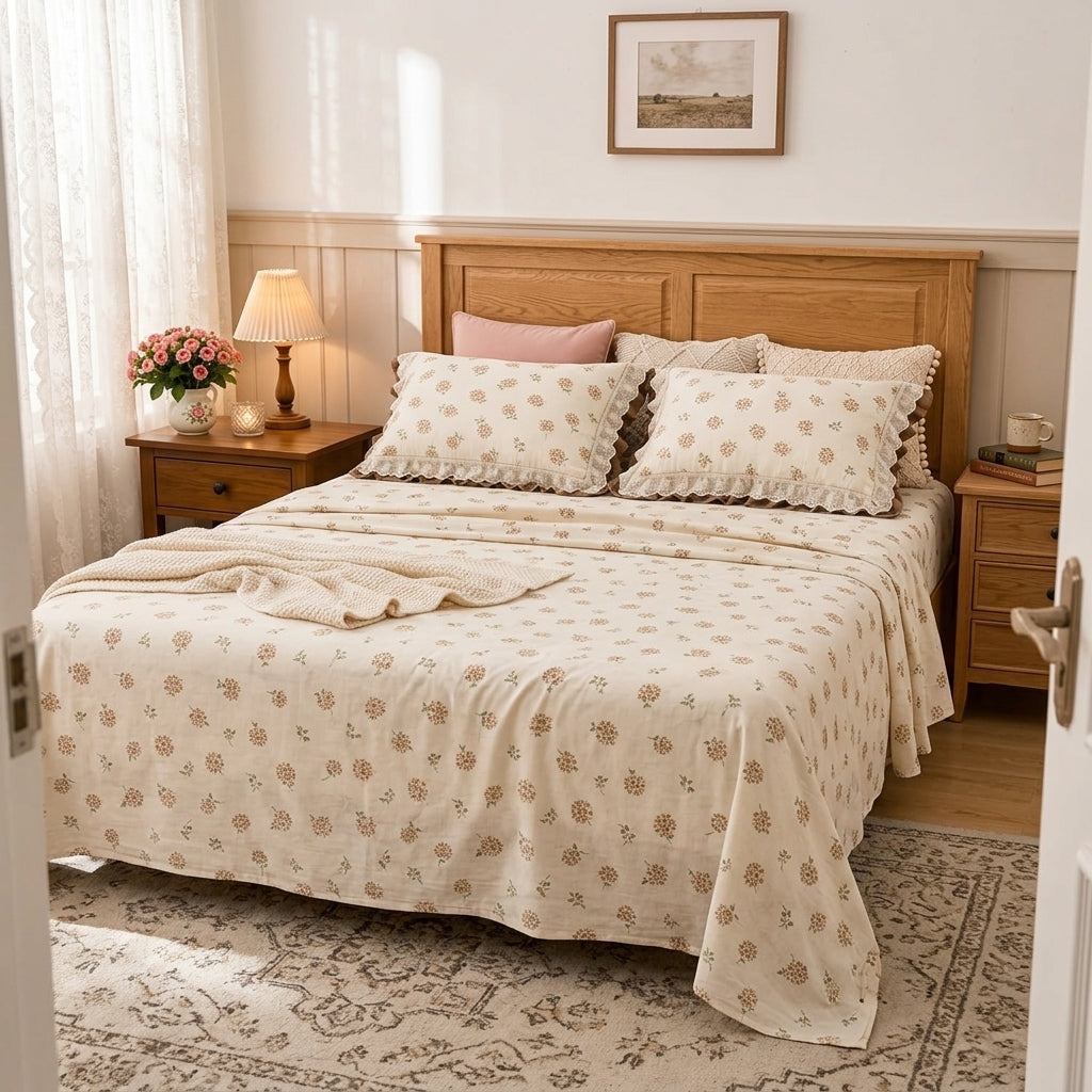 English Floral King Size Bedsheet Set | King Size - 55B125RKEH