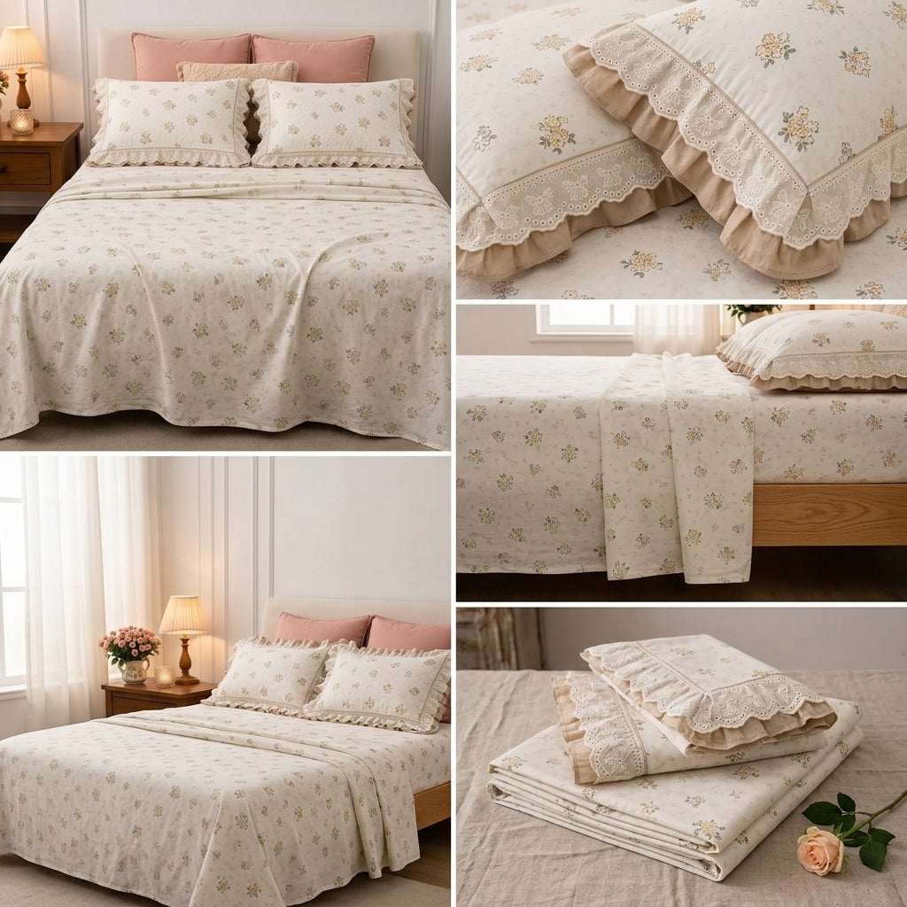 English Floral King Size Bedsheet Set | King Size - 55B125RKEH