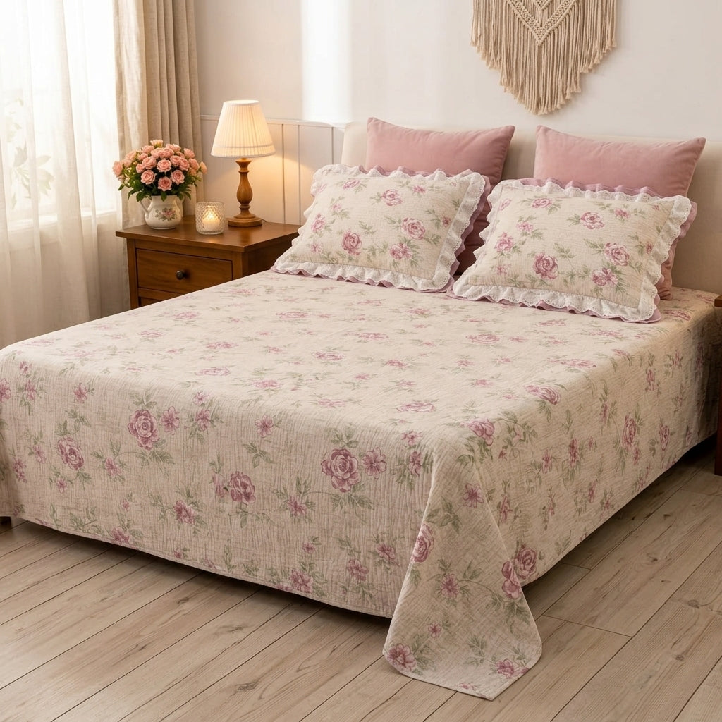 English Floral King Size Bedsheet Set | King Size - 55B125RKEH