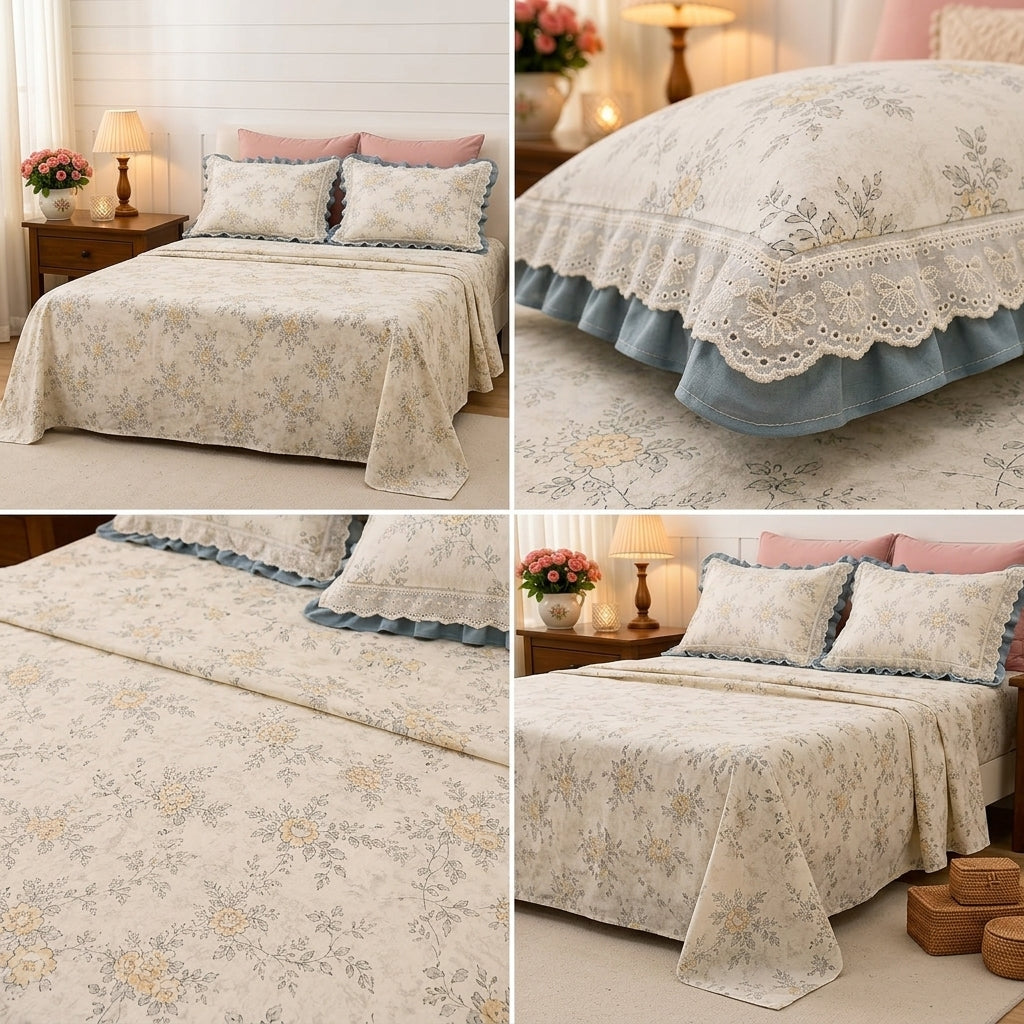 English Floral King Size Bedsheet Set | King Size - 55B125RKEH