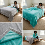 ✨ Luxury AC Reversible Blanket – Queen Size | Ultra Soft Double-Sided Comfort ✨