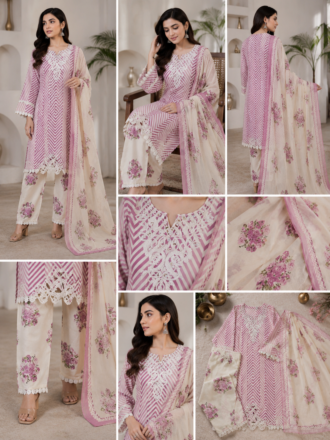 Lila 3-Piece Unstitched Suit 🌷