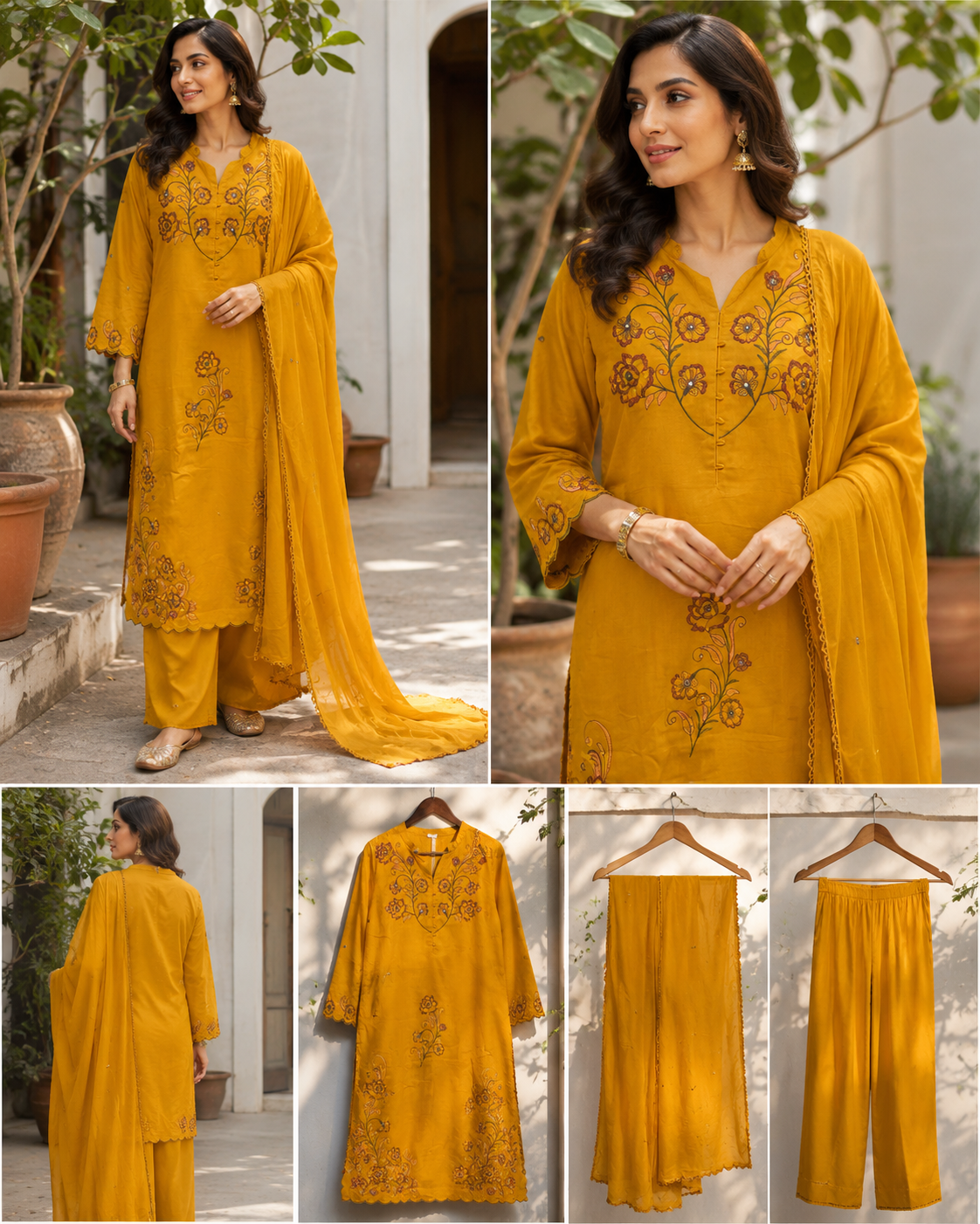 🌹 Kesar 3-Piece Stitched Suit 🌻