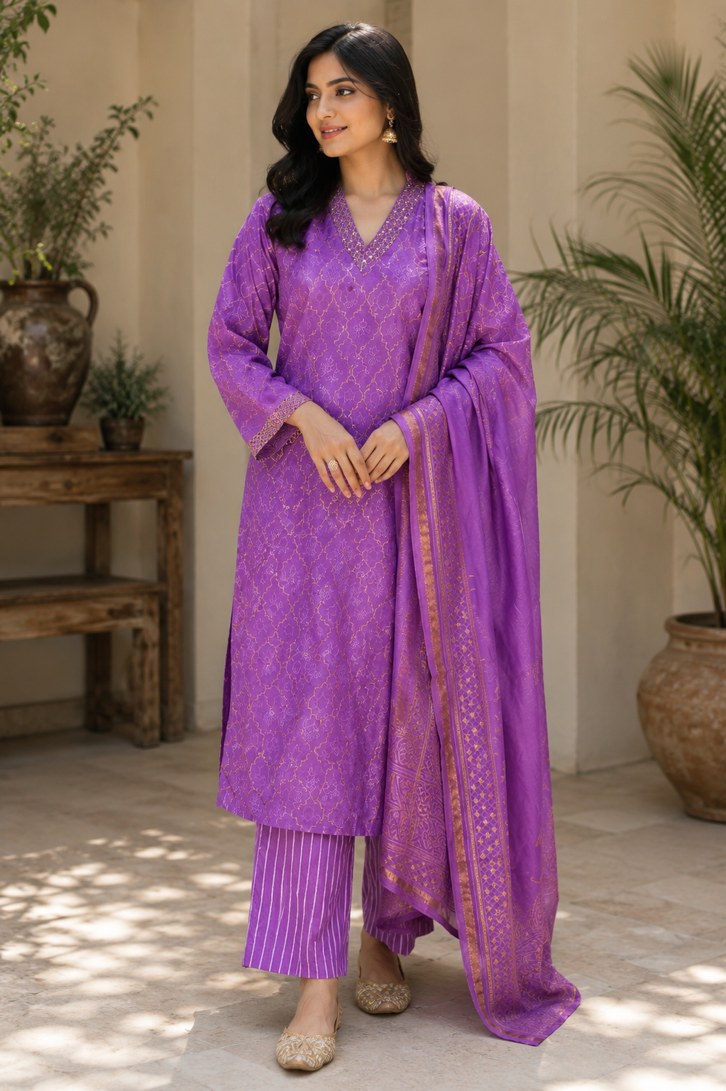 Lavanya 3-Piece Stitched Suit 💜