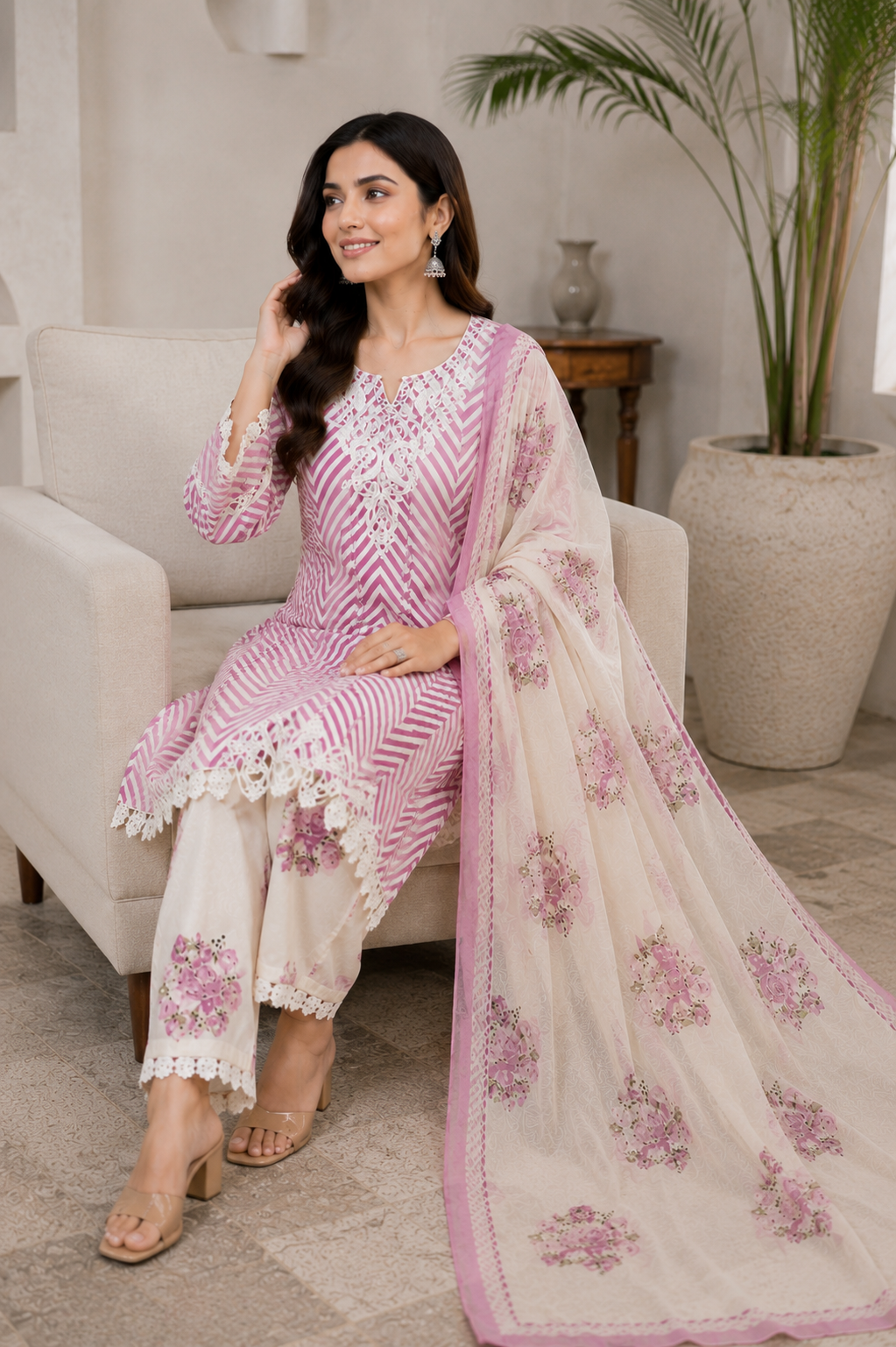 Lila 3-Piece Unstitched Suit 🌷