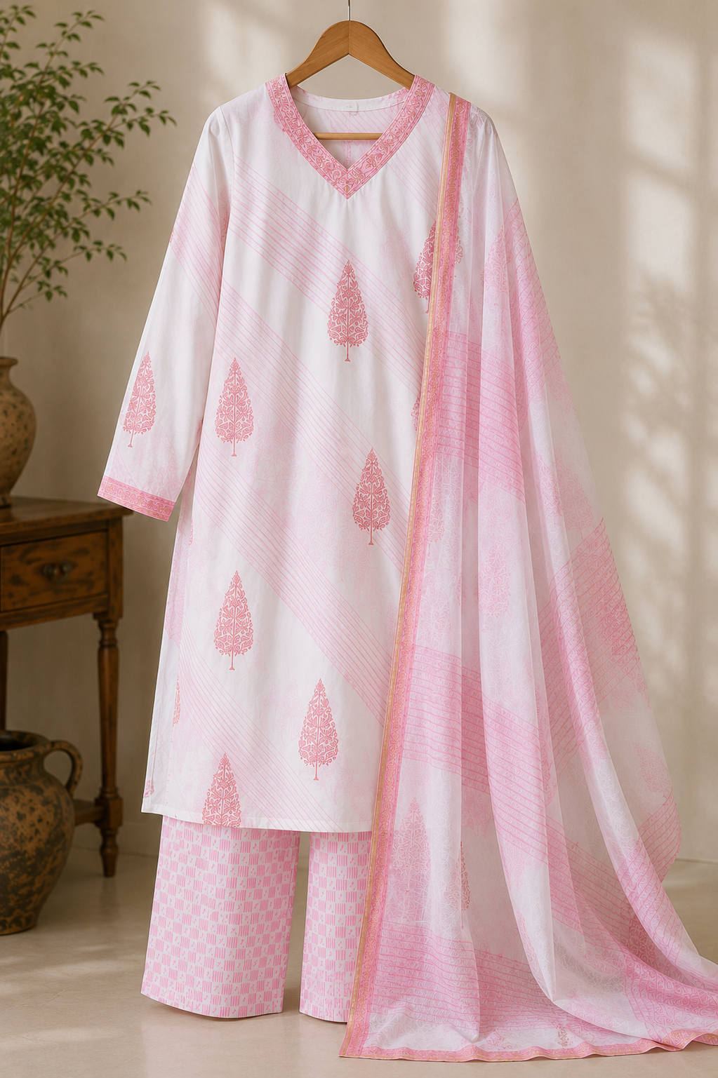 Roohi 3-Piece Stitched Suit 🌸