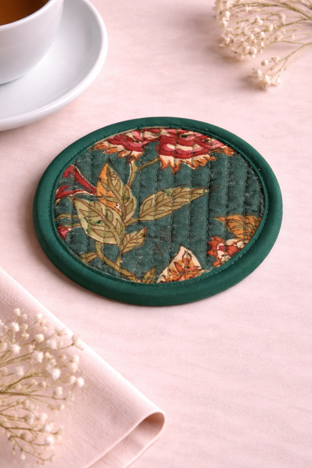Handmade Cotton Tea Coaster – 4 Inch