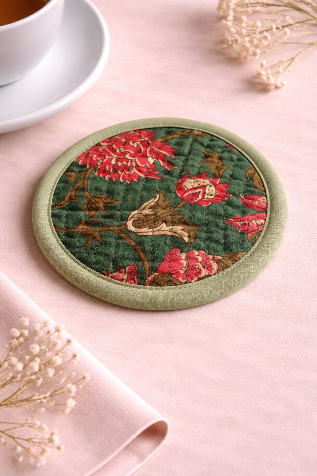 Handmade Cotton Tea Coaster – 4 Inch
