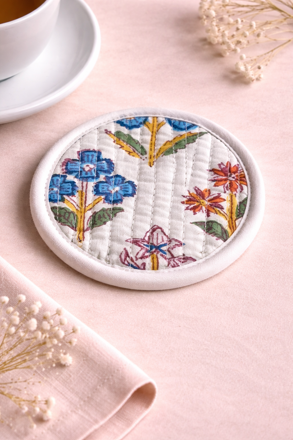 Handmade Cotton Tea Coaster – 4 Inch