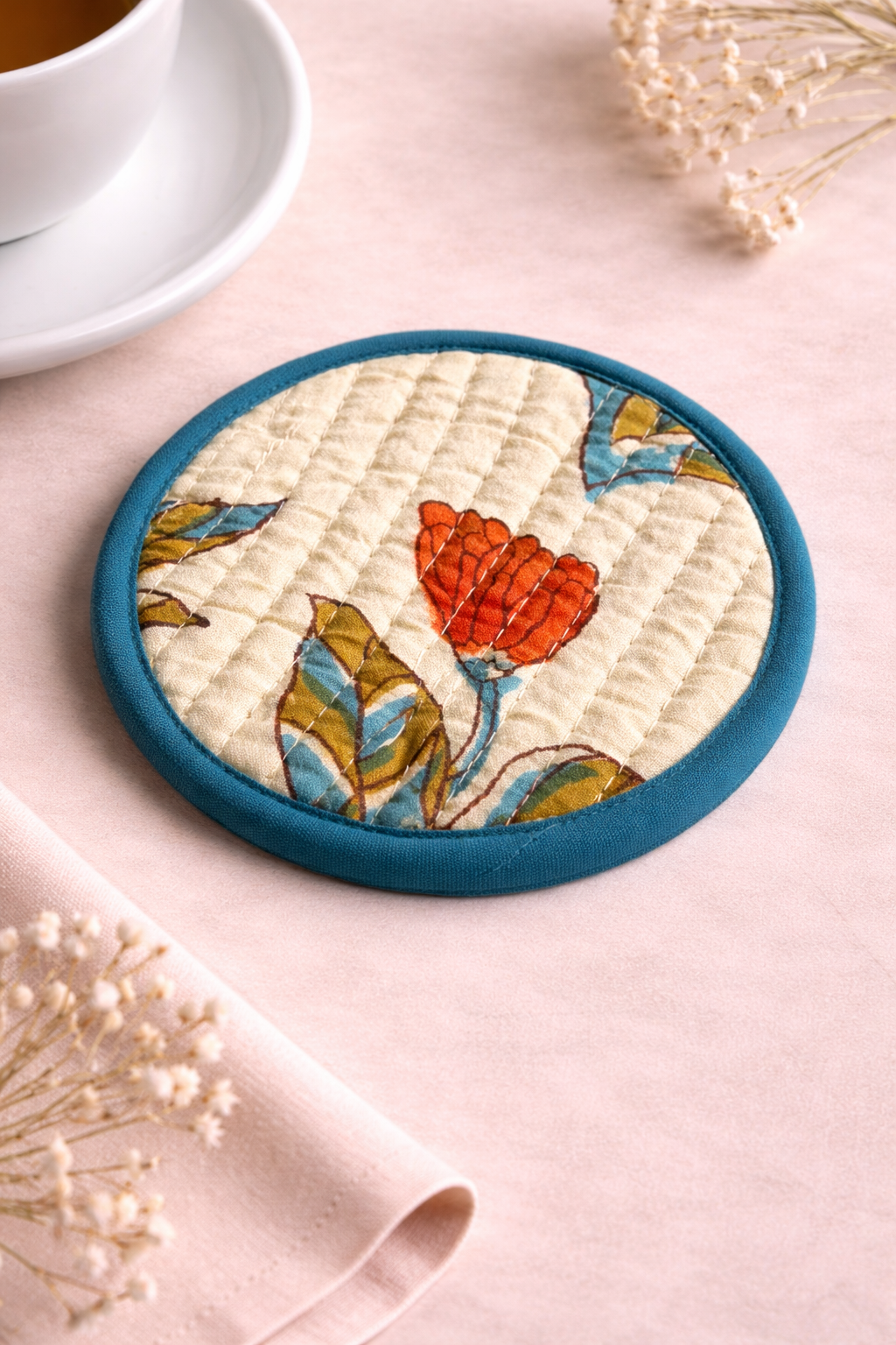 Handmade Cotton Tea Coaster – 4 Inch