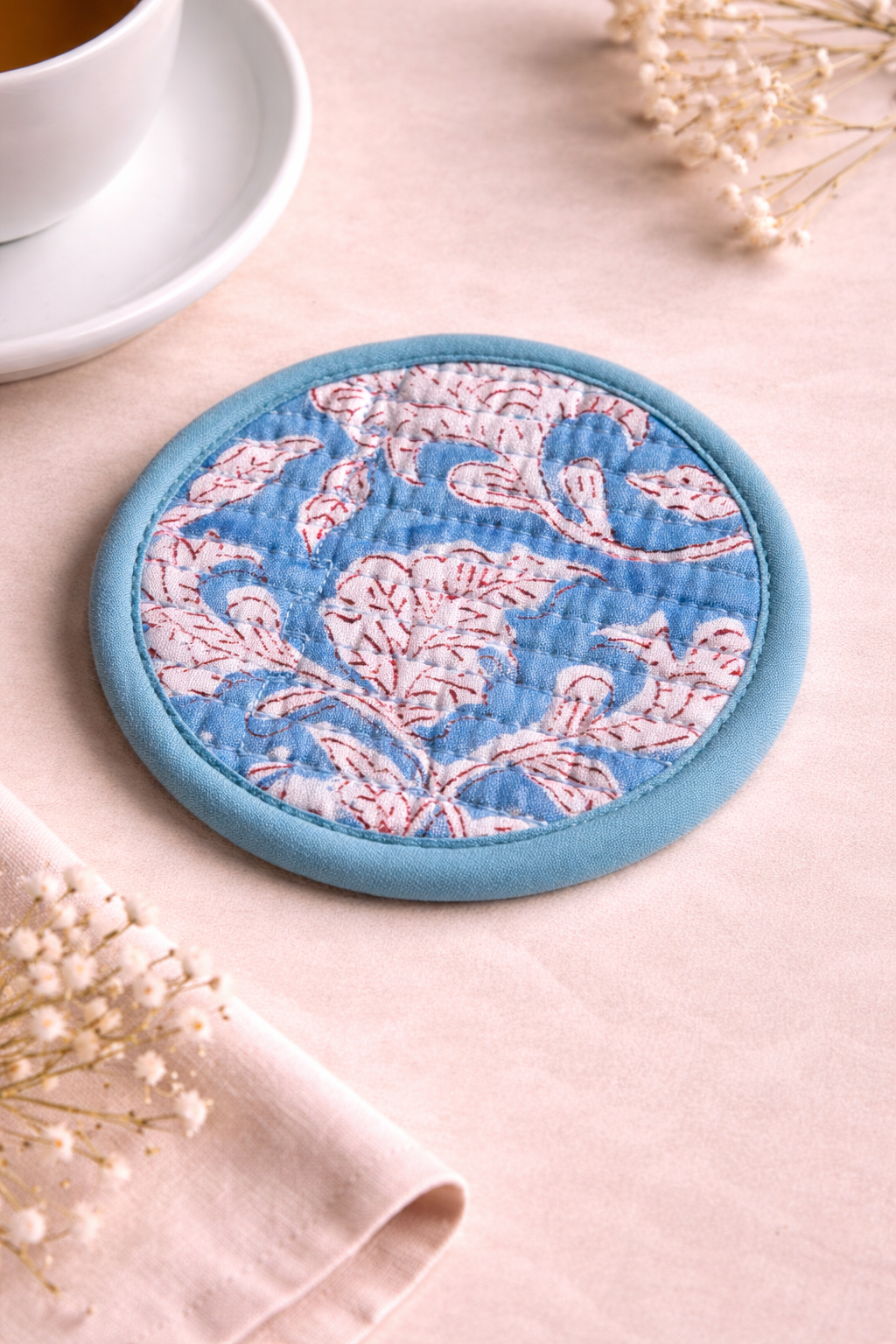 Handmade Cotton Tea Coaster – 4 Inch