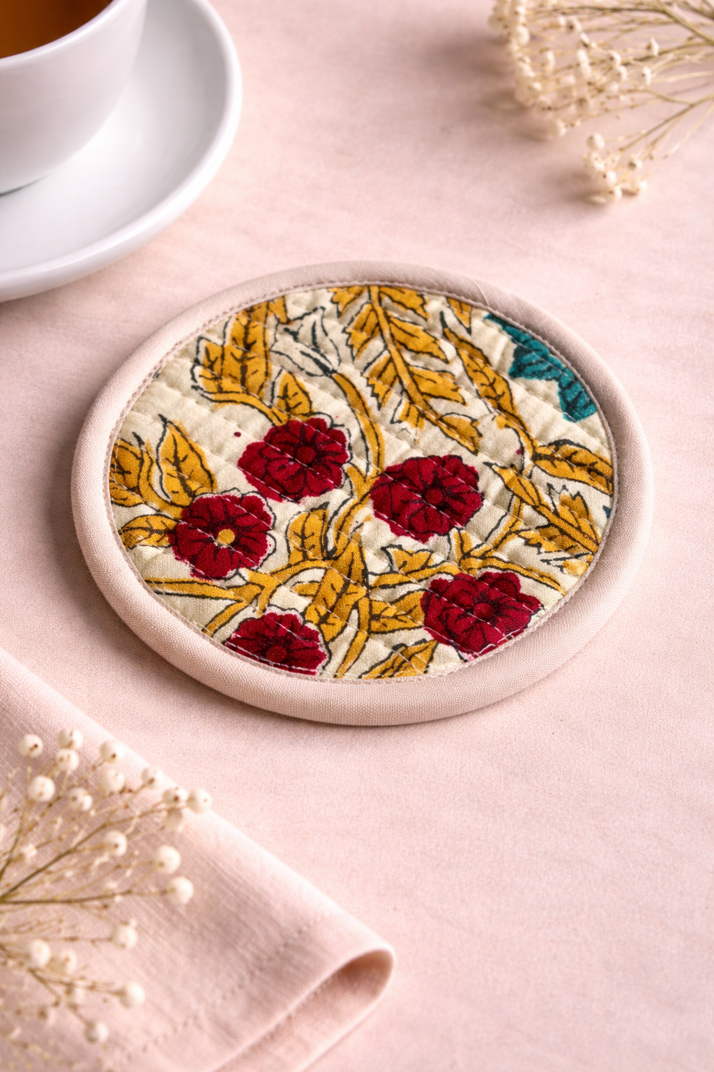 Handmade Cotton Tea Coaster – 4 Inch