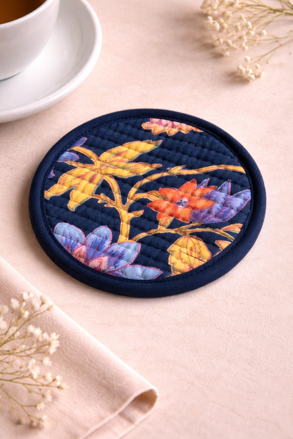Handmade Cotton Tea Coaster – 4 Inch