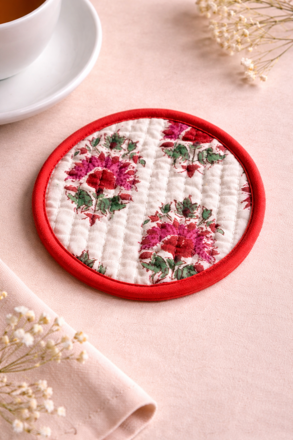 Handmade Cotton Tea Coaster – 4 Inch