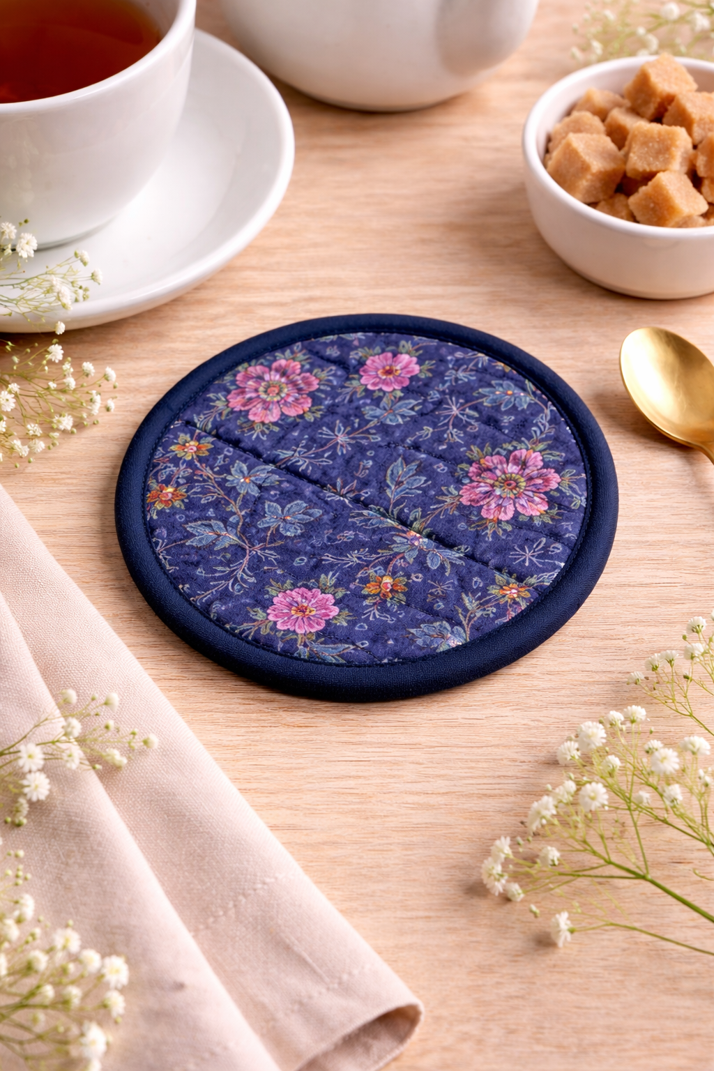 Handmade Cotton Tea Coaster – 4 Inch