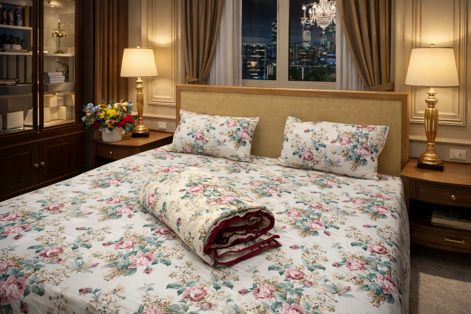 Summer 4 PC Mulmul Quilt Set