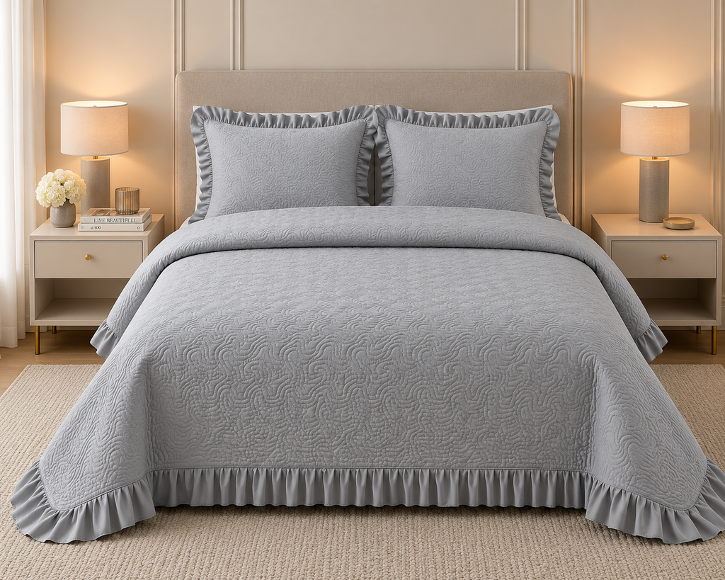 Premium Super Soft Quilted Bedcover Set – 3 Piece King Size Product Code :- 55B335RKEH
