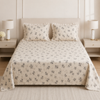 Thick Cotton Bedsheet With Chicken Lace Pillow Covers 108 -108 inch Product Code :- 55B96RKEH