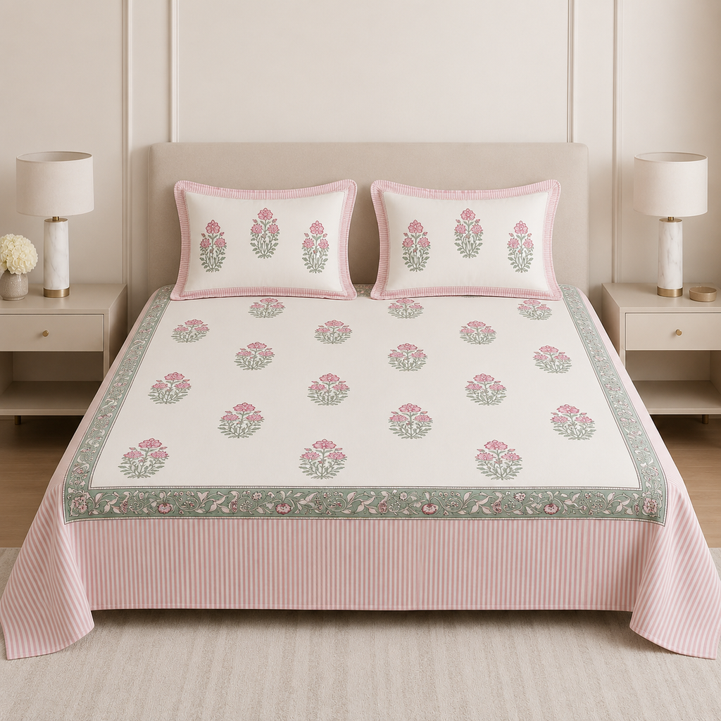 World's Finest Percale Dye Base Bedsheets – 600 Thread Count (King Size 108 x 108 inches) Product Code :- 55B188RKEH