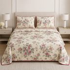 4 Pc Vintage Floral Dohar Set with Bedsheet & Pillow Covers Product Code :- 55B199RKEH