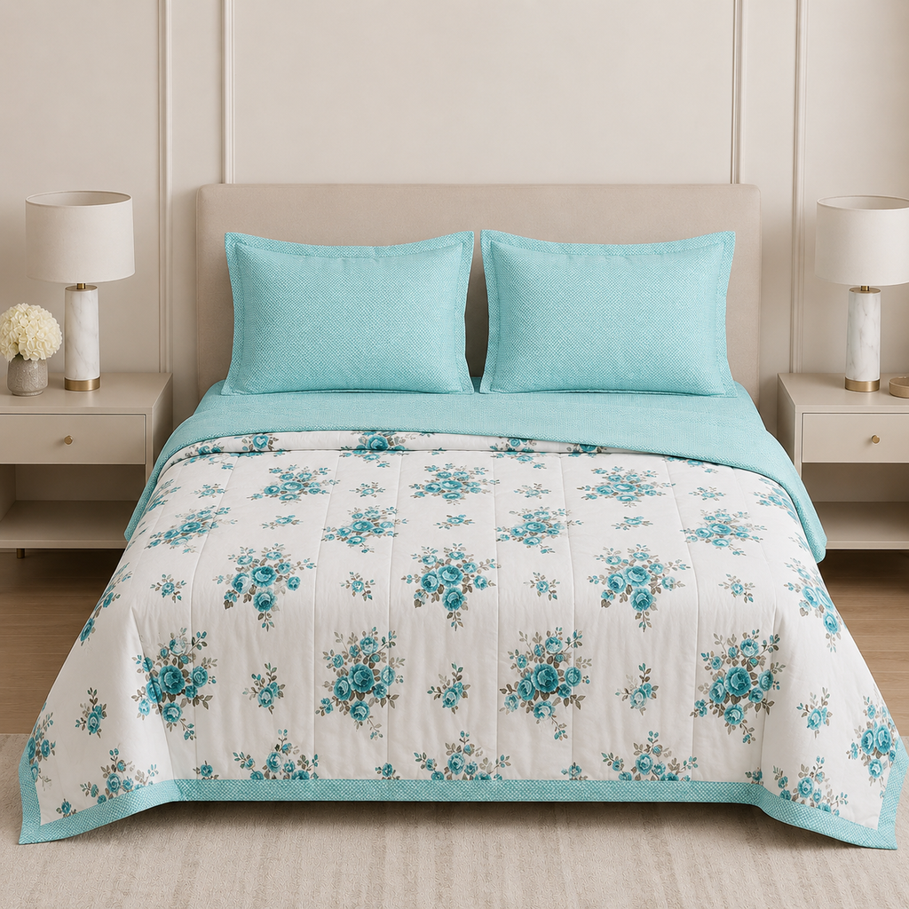 King Size Muslin Dohar Bedsheet Set – 108 x 108 Inches Product Code:- 55B188RKEH
