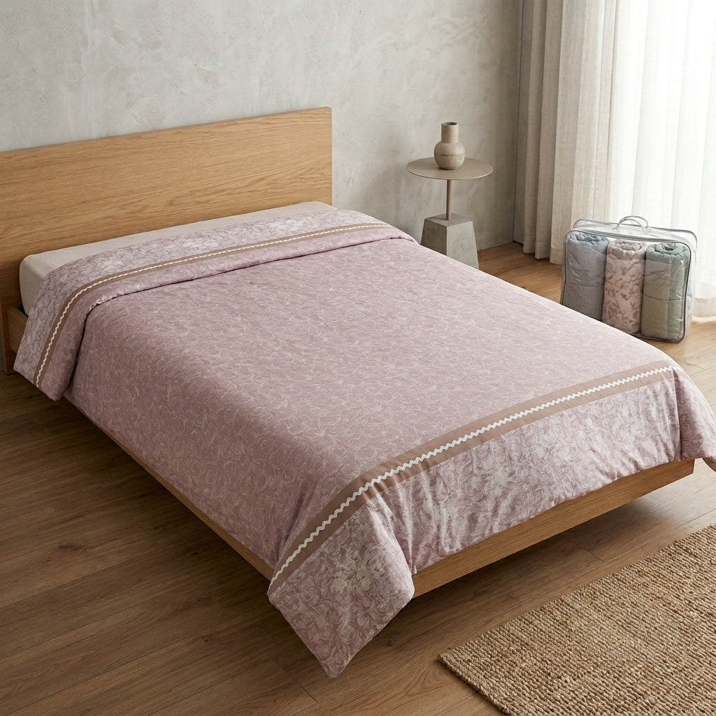 Reversible Cotton Dohar – Single Bed pair  (160 × 220 cm)