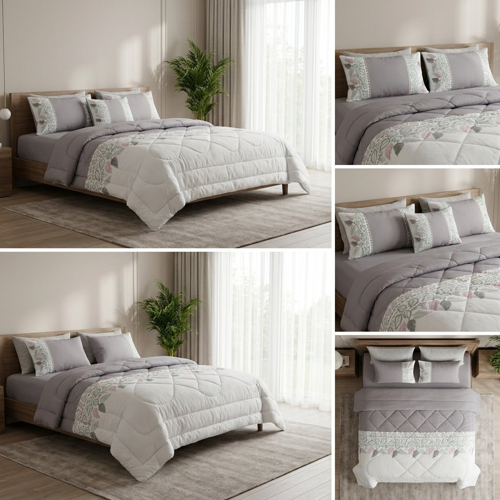 Summer 6 Pcs AC Comforter Set Product Code :- 55B298RKEH