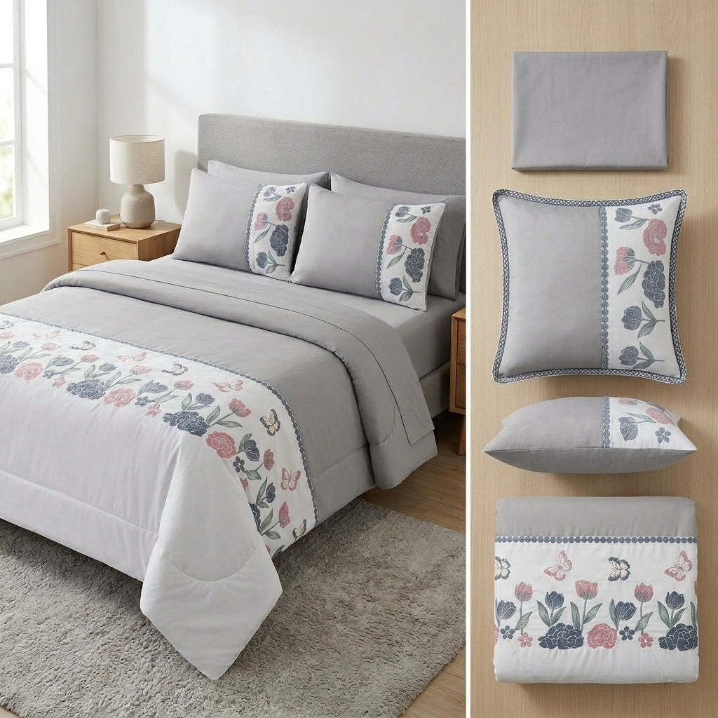Summer 6 Pcs AC Comforter Set Product Code :- 55B298RKEH