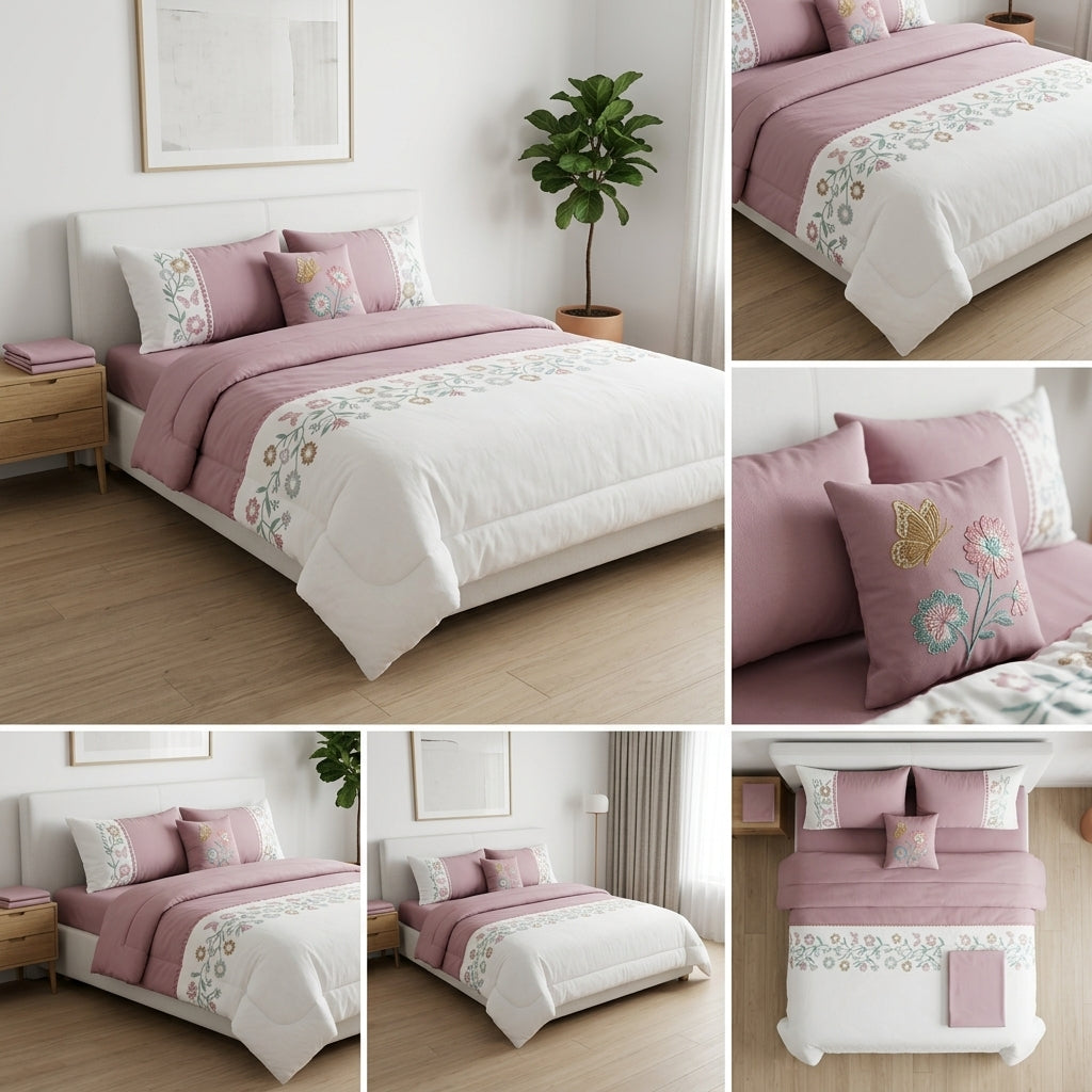 Summer 6 Pcs AC Comforter Set Product Code :- 55B298RKEH