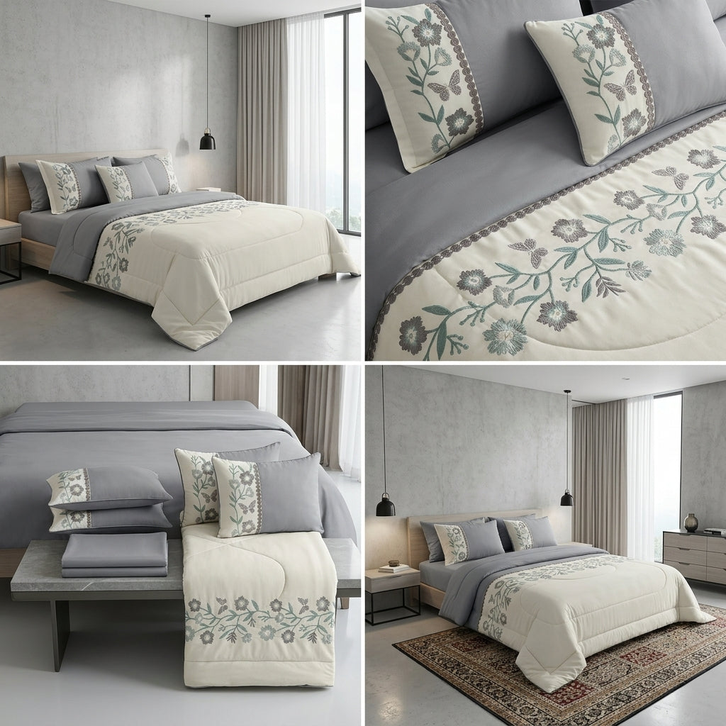 Summer 6 Pcs AC Comforter Set Product Code :- 55B298RKEH