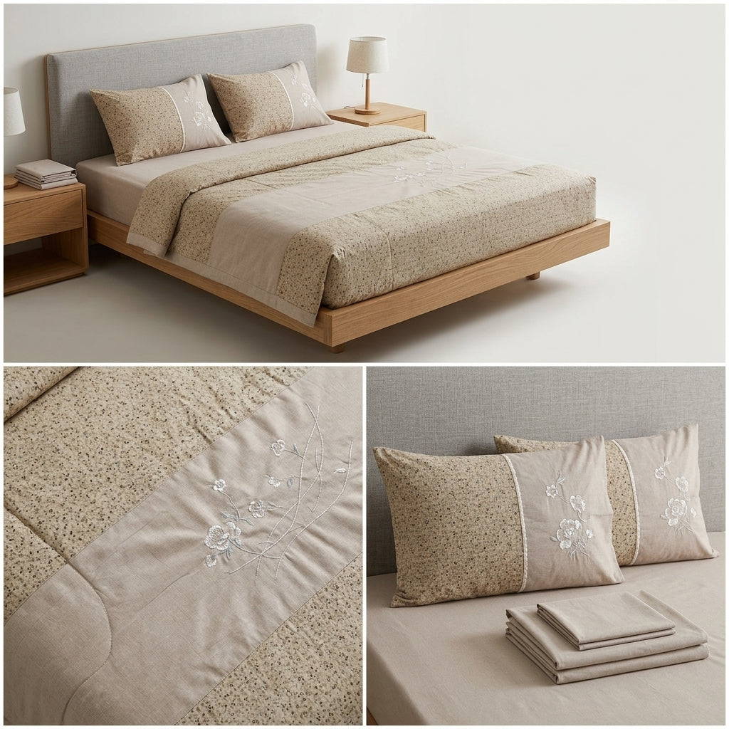✨  Luxury Fine Quality Pure Cotton  – 4 Piece Luxury Bedding Collection ✨