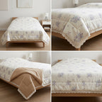 Floral  Lace Comforter – Single Bed Size (160 × 220 cm) 🌸