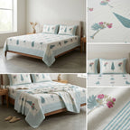 Percale Cotton 350 Thread Count Bedsheet Set – Super King Size (109 x 109 inches)
