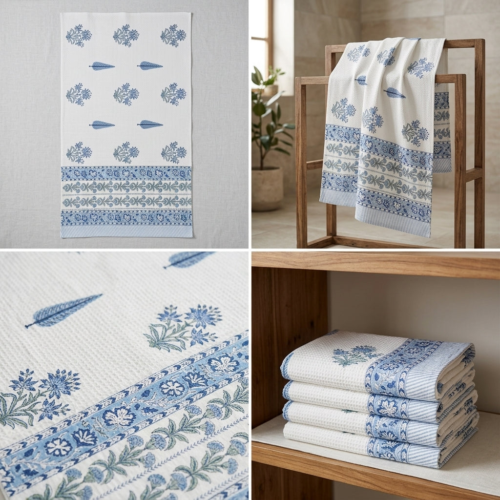 Waffle Cotton Bath Towel – 61 x 29 Inches