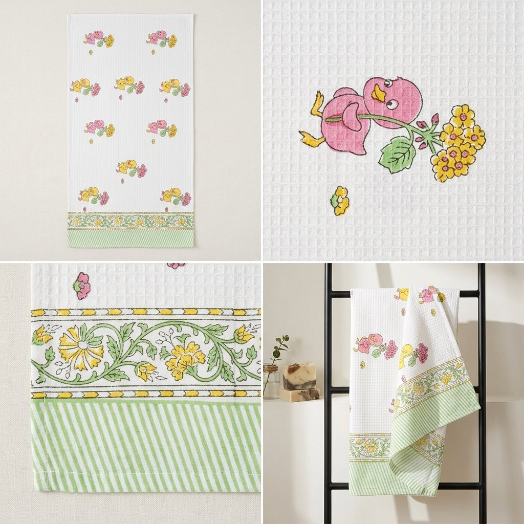 Waffle Cotton Bath Towel – 61 x 29 Inches