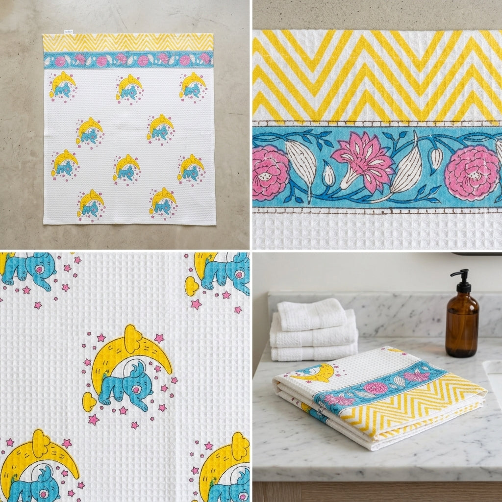 Waffle Cotton Bath Towel – 61 x 29 Inches