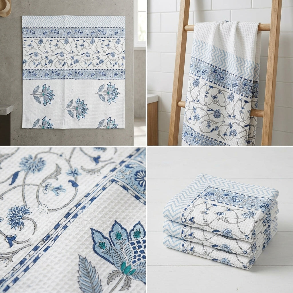 Waffle Cotton Bath Towel – 61 x 29 Inches