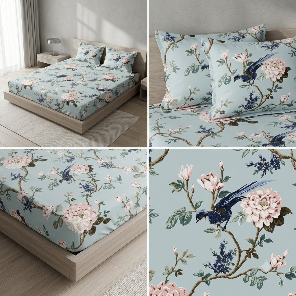 Fitted Bedsheets Pure Cotton 108 BY 108 Inch Product Code :- 55B89RKEH