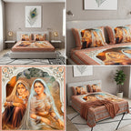 Digital Printed Bedsheet Set – King Size (3 Pieces)