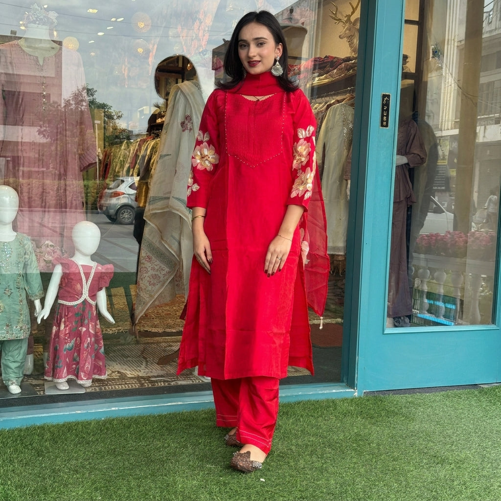 Laal pari 3-Piece Stitched Suit 🌹