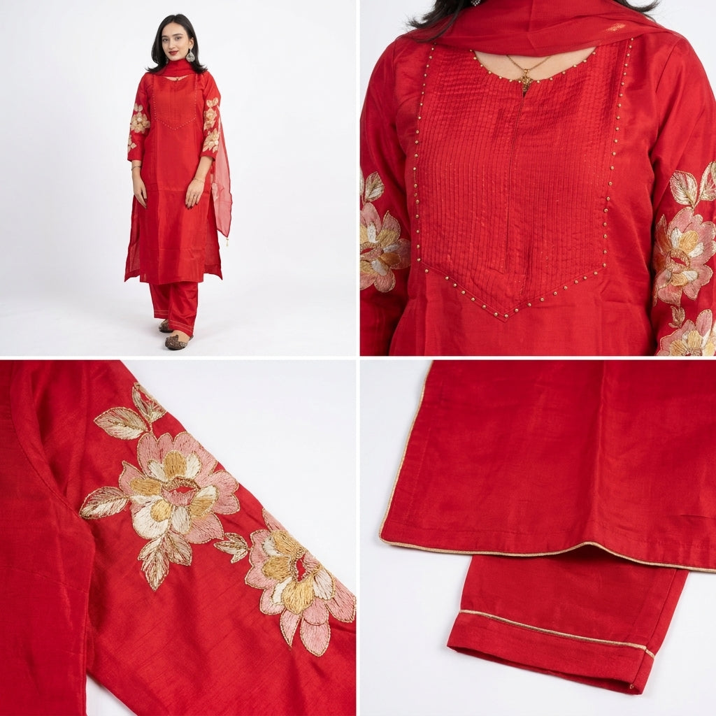 Laal pari 3-Piece Stitched Suit 🌹