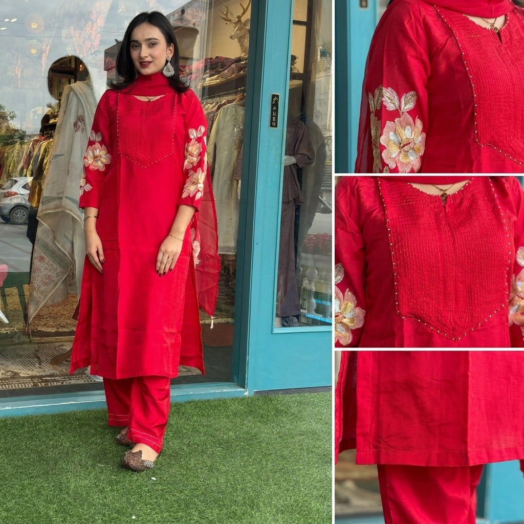 Laal pari 3-Piece Stitched Suit 🌹